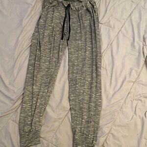 Gray Jogger Pants with Drawstring